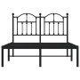 Estructura de cama con cabecero metal negro 120x190 cm de vidaXL, Camas y somieres - Ref: Foro24-353436, Precio: 115,29 €, De...