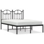 Bed frame with black metal headboard 120x200 cm by vidaXL, Beds and slatted bases - Ref: Foro24-353437, Price: 115,99 €, Disc...