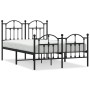 Estructura de cama cabecero y estribo metal negro 120x200 cm de vidaXL, Camas y somieres - Ref: Foro24-353455, Precio: 135,99...