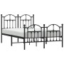 Estructura de cama cabecero y estribo metal negro 120x200 cm de vidaXL, Camas y somieres - Ref: Foro24-353455, Precio: 135,99...