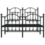 Estructura de cama cabecero y estribo metal negro 120x200 cm de vidaXL, Camas y somieres - Ref: Foro24-353455, Precio: 135,99...