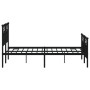 Black metal headboard and footboard bed frame 120x200 cm by vidaXL, Beds and slatted bases - Ref: Foro24-353455, Price: 135,9...