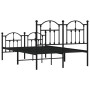 Estructura de cama cabecero y estribo metal negro 120x200 cm de vidaXL, Camas y somieres - Ref: Foro24-353455, Precio: 135,99...