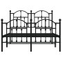 Bed frame with headboard and footboard black metal 120x190 cm by vidaXL, Beds and slatted bases - Ref: Foro24-353454, Price: ...