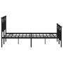 Bed frame with headboard and footboard black metal 120x190 cm by vidaXL, Beds and slatted bases - Ref: Foro24-353454, Price: ...