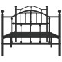 Bed frame with headboard and black metal footboard 80x200 cm by vidaXL, Beds and slatted bases - Ref: Foro24-353448, Price: 9...