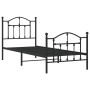 Estructura de cama con cabecero y estribo metal negro 90x200 cm de vidaXL, Camas y somieres - Ref: Foro24-353450, Precio: 93,...