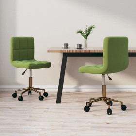 2 pcs Light Green Velvet Swivel Dining Chairs by vidaXL, dining chairs - Ref: Foro24-334515, Price: 106,43 €, Discount: %