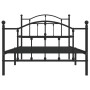 Bed frame with headboard and black metal footboard 100x190cm by vidaXL, Beds and slatted bases - Ref: Foro24-353451, Price: 9...