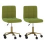 2 pcs Light Green Velvet Swivel Dining Chairs by vidaXL, dining chairs - Ref: Foro24-334515, Price: 106,99 €, Discount: %