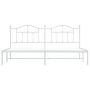 Metal bed frame with white headboard 193x203 cm by vidaXL, Beds and slatted bases - Ref: Foro24-353494, Price: 133,99 €, Disc...