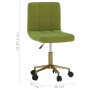 2 pcs Light Green Velvet Swivel Dining Chairs by vidaXL, dining chairs - Ref: Foro24-334515, Price: 106,99 €, Discount: %