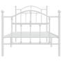 Metal bed frame with headboard and footboard white 90x190 cm by vidaXL, Beds and slatted bases - Ref: Foro24-353498, Price: 9...