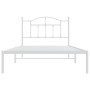 Metal bed frame with white headboard 107x203 cm by vidaXL, Beds and slatted bases - Ref: Foro24-353484, Price: 84,99 €, Disco...