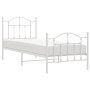 Metal bed frame with headboard and footboard white 80x200 cm by vidaXL, Beds and slatted bases - Ref: Foro24-353497, Price: 9...