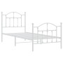 Metal bed frame with headboard and footboard white 80x200 cm by vidaXL, Beds and slatted bases - Ref: Foro24-353497, Price: 9...