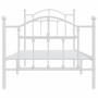 Metal bed frame with headboard and footboard white 80x200 cm by vidaXL, Beds and slatted bases - Ref: Foro24-353497, Price: 9...