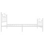 Metal bed frame with headboard and footboard white 80x200 cm by vidaXL, Beds and slatted bases - Ref: Foro24-353497, Price: 9...