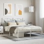 Estructura de cama de metal con cabecero blanca 135x190 cm de vidaXL, Camas y somieres - Ref: Foro24-353487, Precio: 114,08 €...