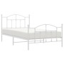 Metal bed frame with headboard and footboard white 100x200 cm by vidaXL, Beds and slatted bases - Ref: Foro24-353501, Price: ...