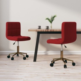 Swivel dining chairs 2 pcs red velvet by vidaXL, dining chairs - Ref: Foro24-334519, Price: 106,99 €, Discount: %