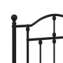 Black metal headboard 160 cm by vidaXL, Headboards and footboards - Ref: Foro24-353474, Price: 55,47 €, Discount: %