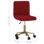 Drehbare Esszimmerstühle, 2 Stück, roter Samt von vidaXL, Essstühle - Ref: Foro24-334519, Preis: 106,43 €, Rabatt: %