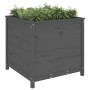 Solid gray pine wood planter 82.5x82.5x78 cm by vidaXL, Pots and planters - Ref: Foro24-825305, Price: 157,63 €, Discount: %