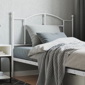 White metal headboard 107 cm by vidaXL, Headboards and footboards - Ref: Foro24-353518, Price: 31,99 €, Discount: %