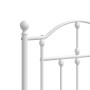 White metal headboard 135 cm by vidaXL, Headboards and footboards - Ref: Foro24-353520, Price: 48,84 €, Discount: %