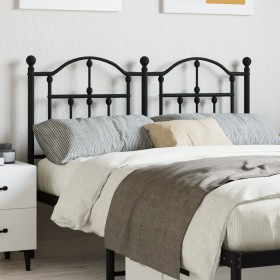 Black metal headboard 120 cm by vidaXL, Headboards and footboards - Ref: Foro24-353470, Price: 48,65 €, Discount: %