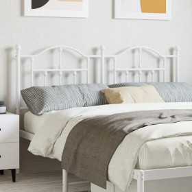 White metal headboard 140 cm by vidaXL, Headboards and footboards - Ref: Foro24-353521, Price: 50,99 €, Discount: %