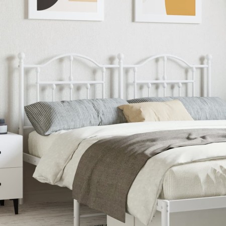 White metal headboard 140 cm by vidaXL, Headboards and footboards - Ref: Foro24-353521, Price: 48,94 €, Discount: %