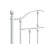 White metal headboard 140 cm by vidaXL, Headboards and footboards - Ref: Foro24-353521, Price: 48,94 €, Discount: %