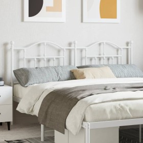 White metal headboard 180 cm by vidaXL, Headboards and footboards - Ref: Foro24-353524, Price: 59,99 €, Discount: %