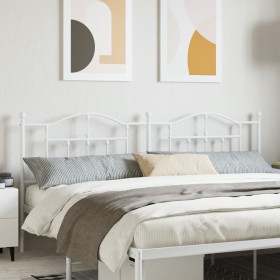 Cabecero de metal blanco 193 cm de vidaXL, Cabeceros y pies de cama - Ref: Foro24-353525, Precio: 50,99 €, Descuento: %