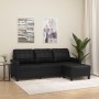 3-seater sofa with black synthetic leather stool 180 cm by vidaXL, Sofas - Ref: Foro24-3201014, Price: 382,30 €, Discount: %