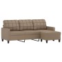 3-Sitzer-Sofa und Kunstlederhocker Cappuccino Farbe 180 cm von vidaXL, Sofas - Ref: Foro24-3201018, Preis: 360,52 €, Rabatt: %