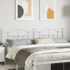 White metal headboard 200 cm by vidaXL, Headboards and footboards - Ref: Foro24-353526, Price: 51,99 €, Discount: %