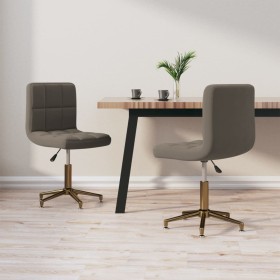 Swivel dining chairs 2 units dark gray velvet by vidaXL, dining chairs - Ref: Foro24-334536, Price: 106,99 €, Discount: %