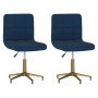 Swivel dining chairs 2 pcs blue velvet by vidaXL, dining chairs - Ref: Foro24-334539, Price: 101,99 €, Discount: %