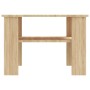 Sonoma oak plywood coffee table 60x60x42 cm