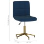 Swivel dining chairs 2 pcs blue velvet by vidaXL, dining chairs - Ref: Foro24-334539, Price: 101,99 €, Discount: %