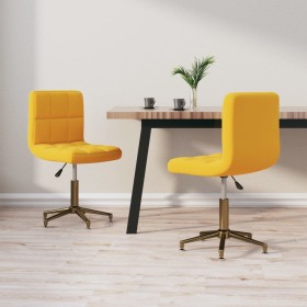 Swivel dining chairs 2 pcs mustard yellow velvet by vidaXL, dining chairs - Ref: Foro24-334542, Price: 106,59 €, Discount: %