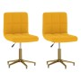 Sillas de comedor giratorias 2 uds terciopelo amarillo mostaza de vidaXL, Sillas de comedor - Ref: Foro24-334542, Precio: 106...