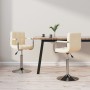 Swivel dining chairs 2 units cream fabric by vidaXL, dining chairs - Ref: Foro24-334555, Price: 109,76 €, Discount: %