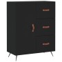 Tall black plywood sideboard 69.5x34x180 cm by vidaXL, Sideboards - Ref: Foro24-3199786, Price: 173,54 €, Discount: %