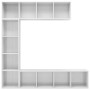 Mueble de TV y librería 3 piezas blanco brillo 180x30x180 cm de vidaXL, Librerías y estanterías - Ref: Foro24-278794, Precio:...