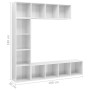 Mueble de TV y librería 3 piezas blanco brillo 180x30x180 cm de vidaXL, Librerías y estanterías - Ref: Foro24-278794, Precio:...