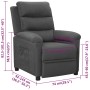 Dark Gray Fabric Recliner by vidaXL, Armchairs - Ref: Foro24-342340, Price: 203,99 €, Discount: %